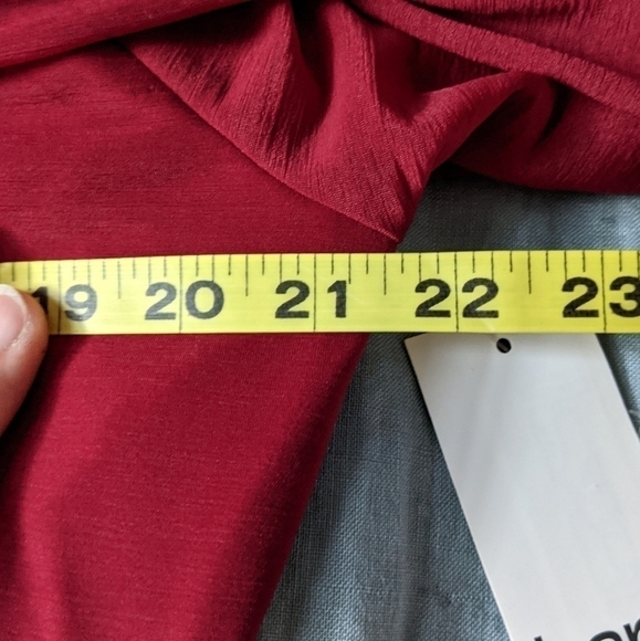 Nwt Bar III Off the shoulder Chiffon Bodysuit Maroon XXL - Picture 10 of 12